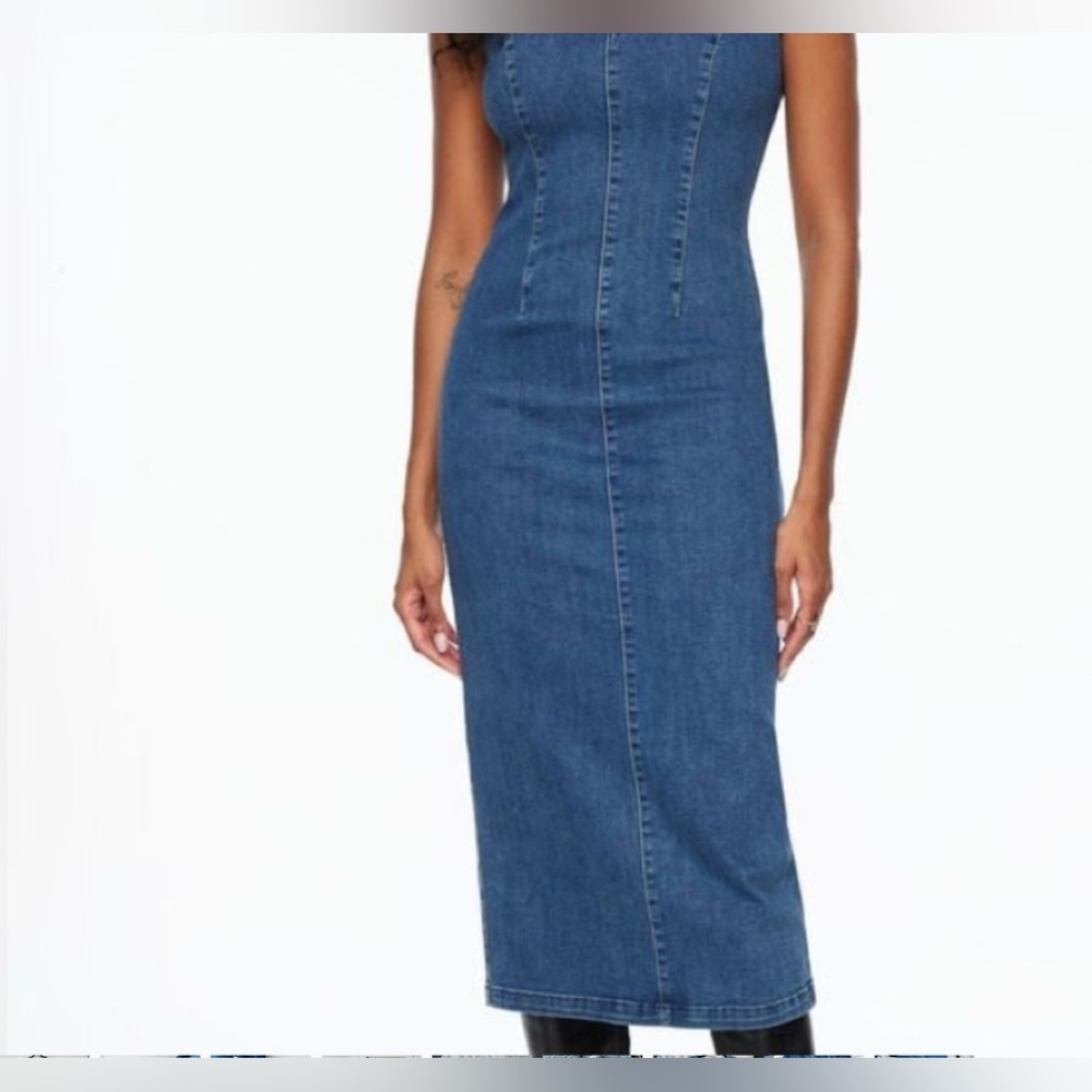 Dynamite Blue Denim Midi Dress